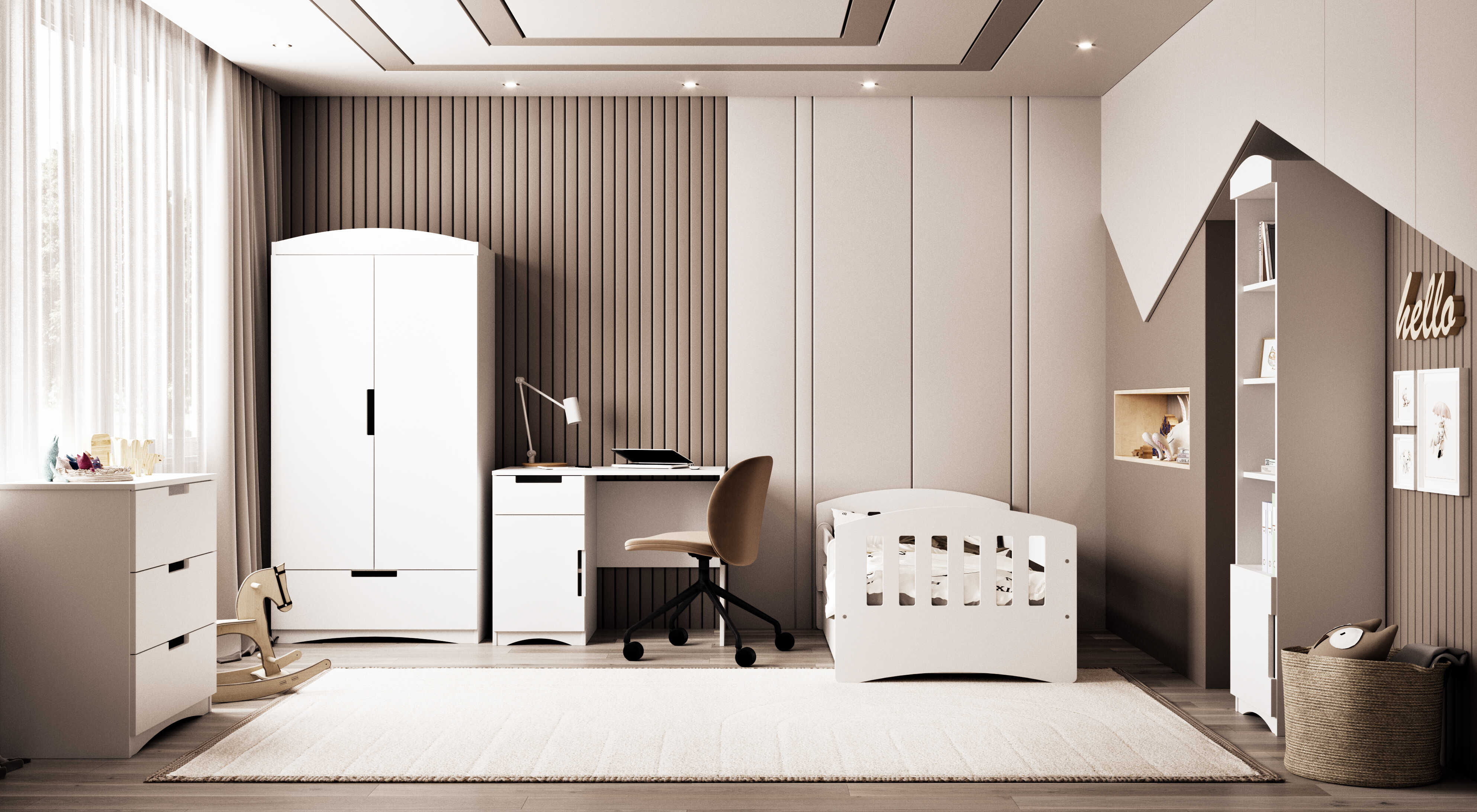 Bureau enfant blanc