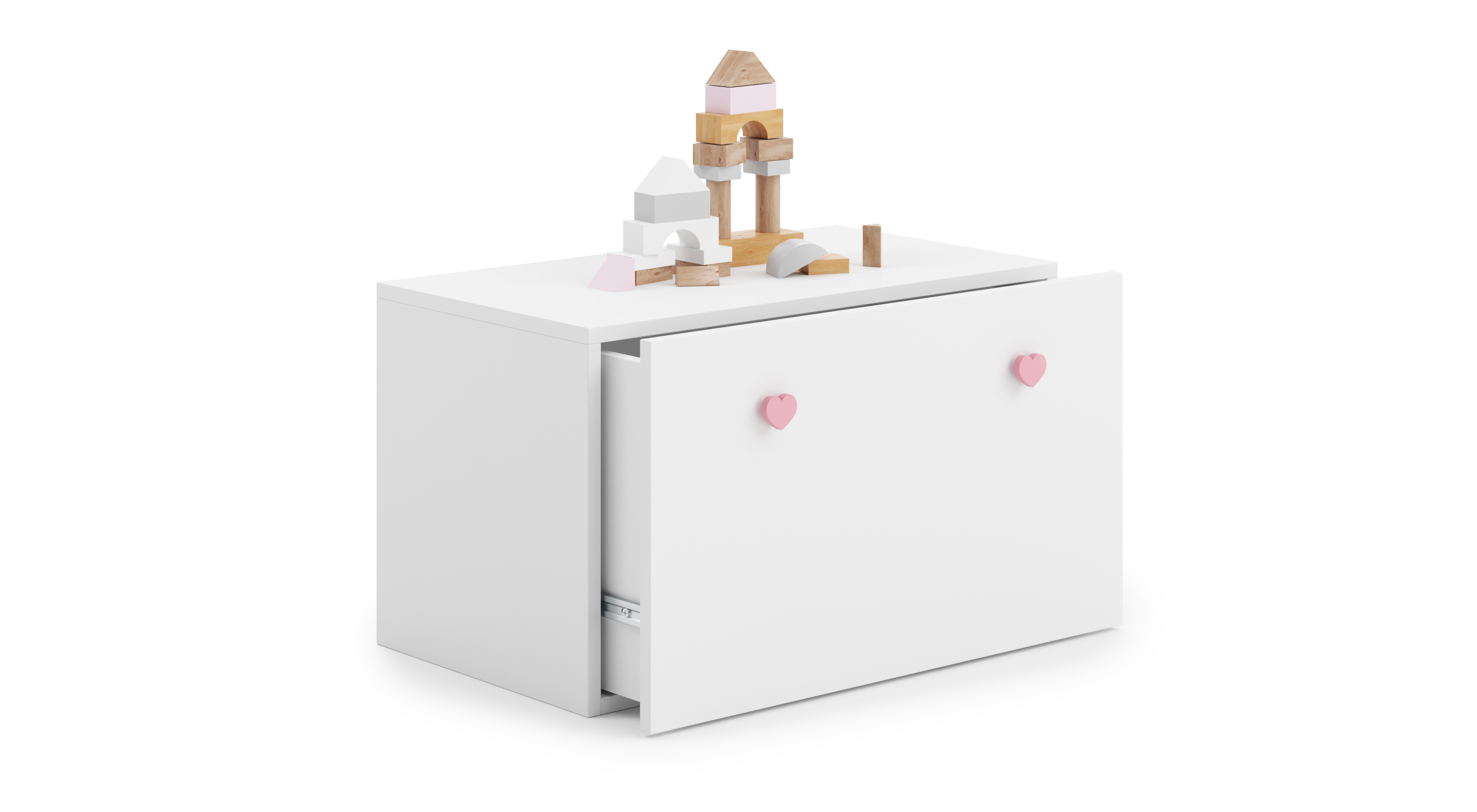 Coffre à jouets enfant blanc