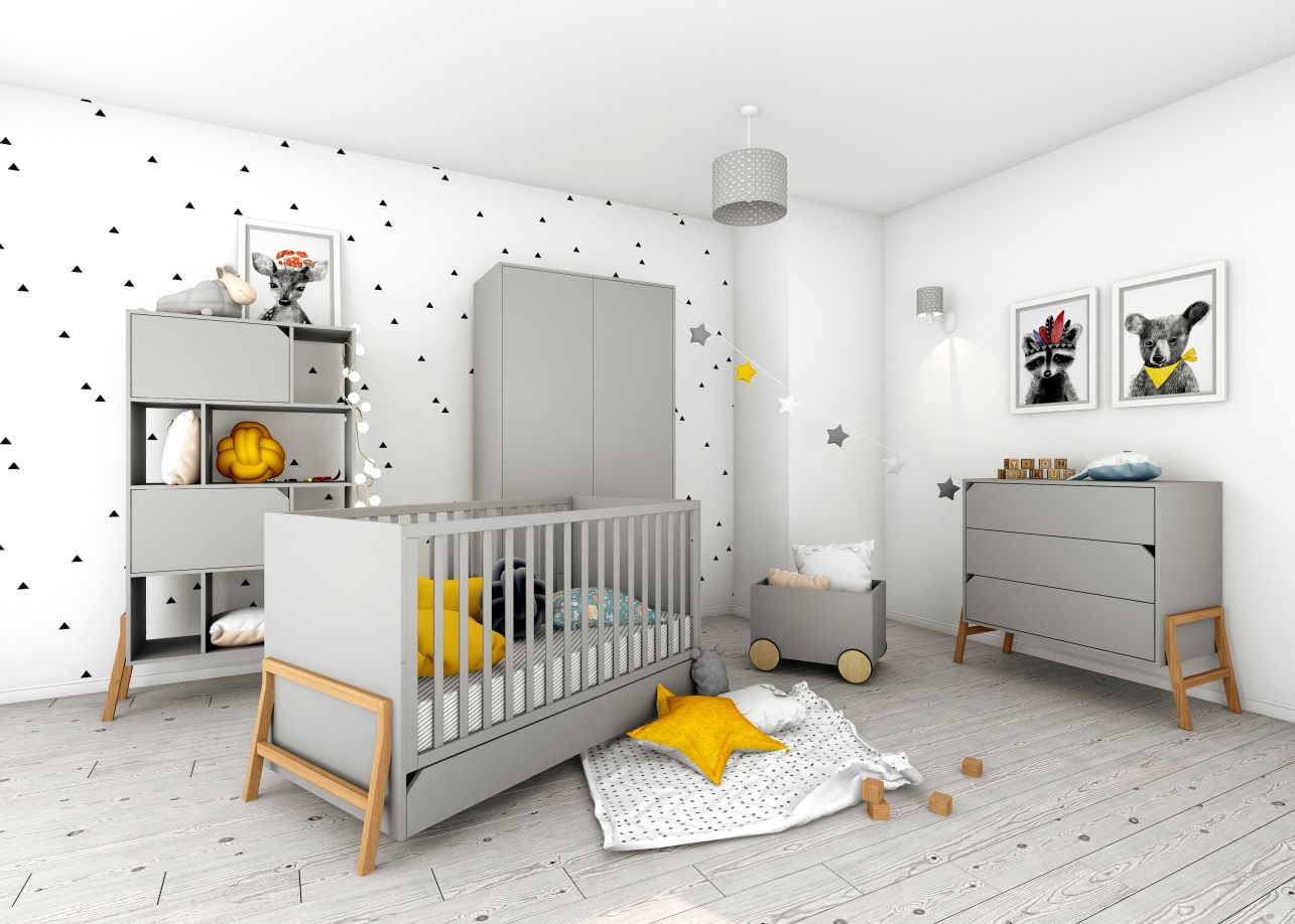 Commode enfant bois, finition rustique