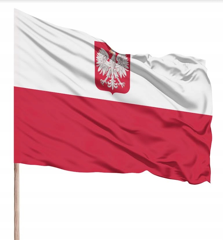 Flaga Polski Narodowa RP Godło Premium 112x70
