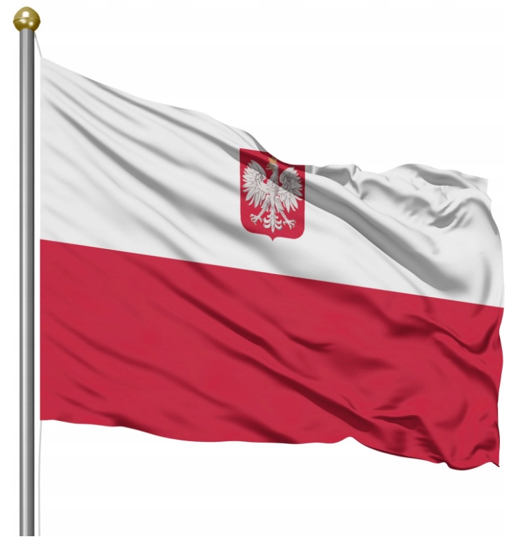 Flaga 200x125 Polski Narodowa RP Godło Masztowa