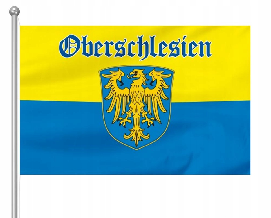 Flaga Górny Śląsk Silesia Herb Oberschlesien Masztowa