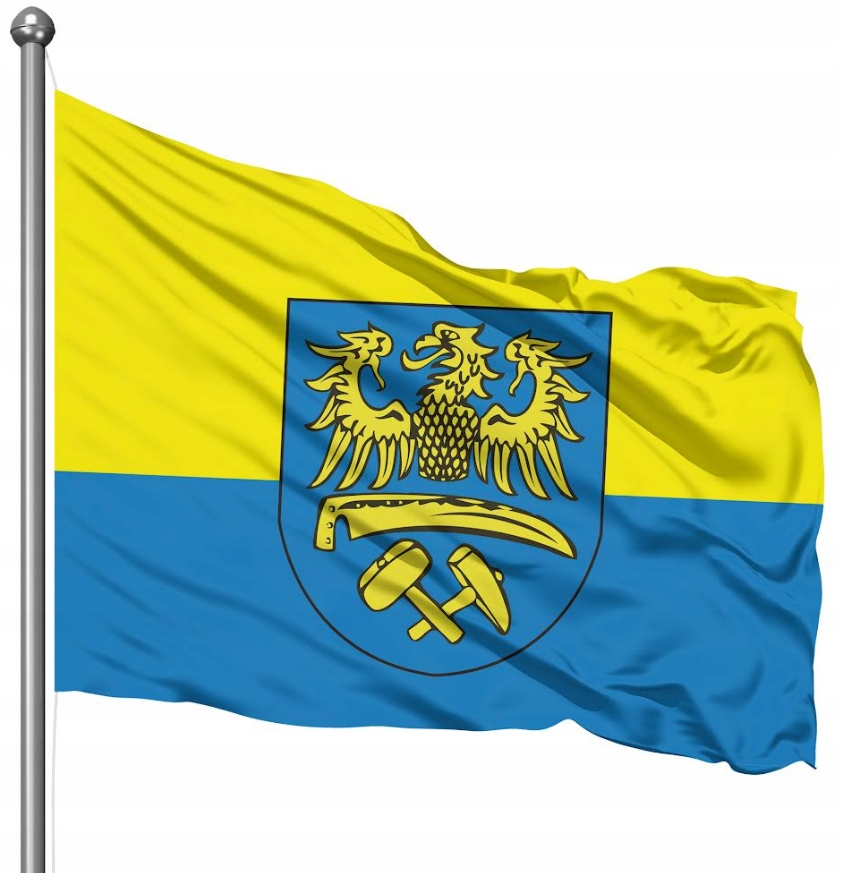 Flaga Górny Śląsk Herb Młoty Masztowa 150x90