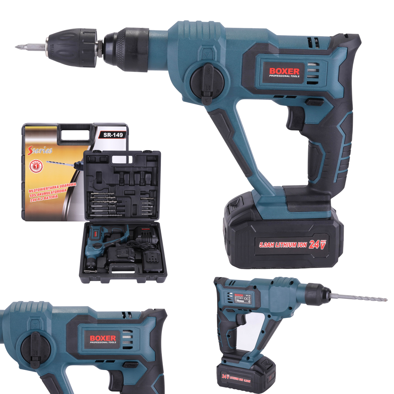Wkretarka Wiertarka Akumulatorowa Udarowa Akumulatorowa 24 V- Sds + Akcesoria