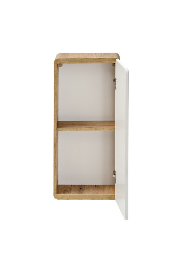 Szafka łazienkowa boczna 35 cm 1 drzwi dąb szary wisząca 4 szafka łazienkowa 35 cm