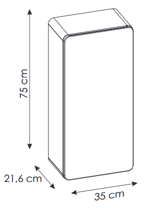 Szafka łazienkowa boczna 35 cm 1 drzwi dąb szary wisząca 3 szafka boczna do łazienki