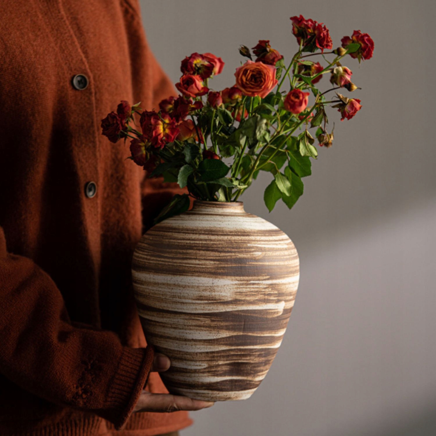 Wazon ceramiczny Florence S w paski