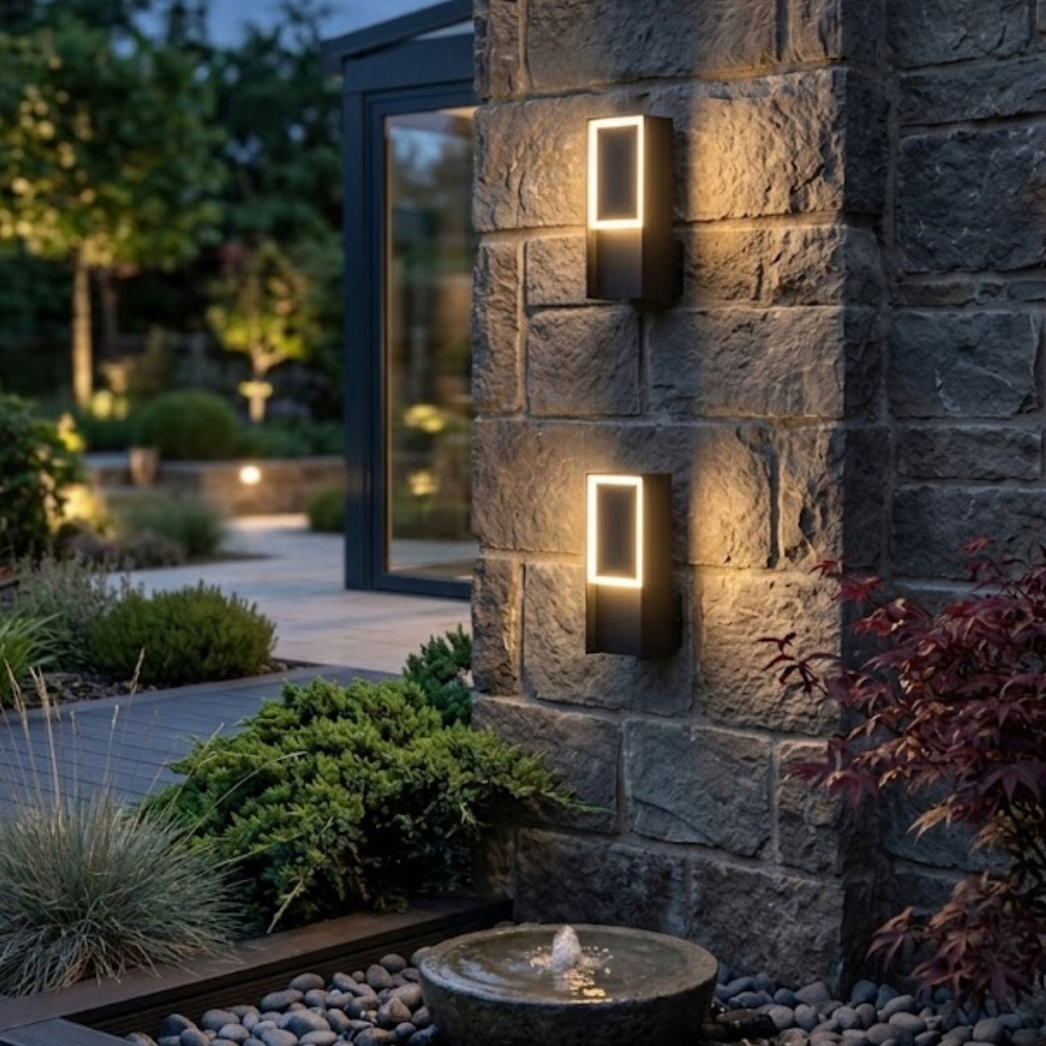 Nowoczesny kinkiet ogrodowy LED Sentinel K1 ciemny grafit