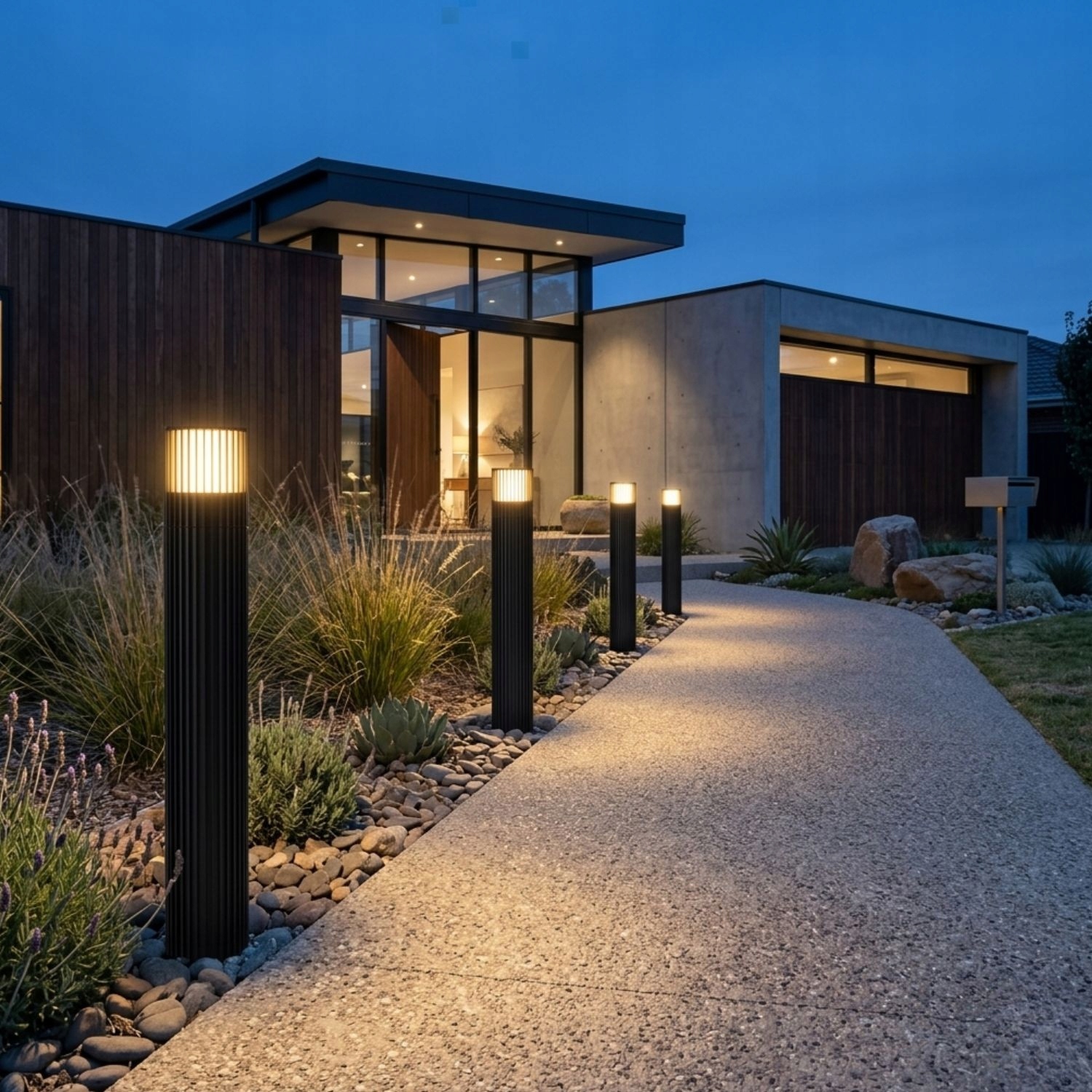 Słupek ogrodowy stojący AXIS S0.5 czarny mat 50cm