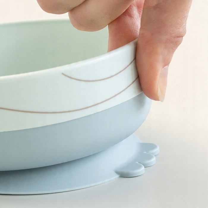 Zestaw Obiadowy Dla Dzieci Niebieski Kubek Talerzyk Miseczka Atest