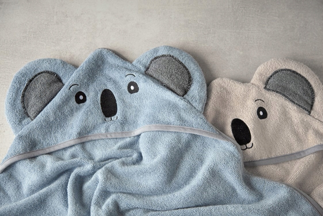 Ręcznik Kąpielowy Dla Dzieci Z Kapturem Koala 85 X 85 Cm Biały Atest