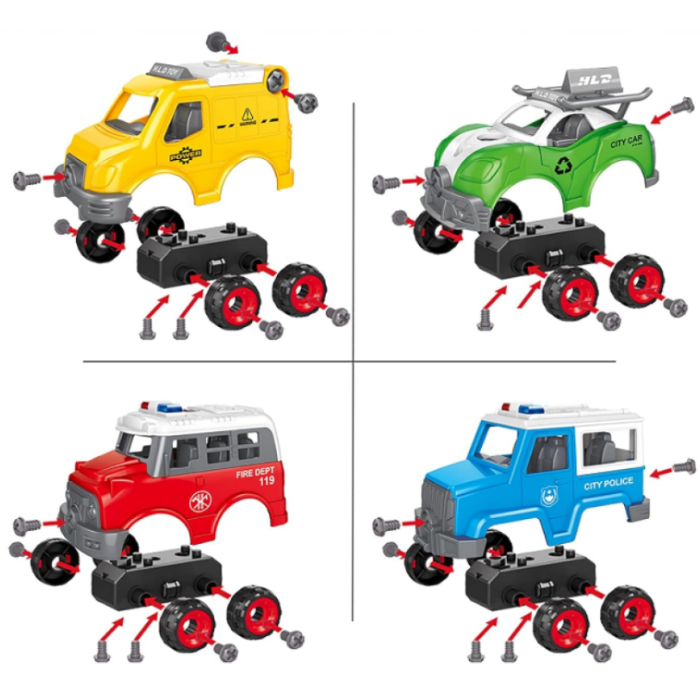 Auto Do Skręcania Rozkręcania Mały Mechanik Jeździ Edukacyjny