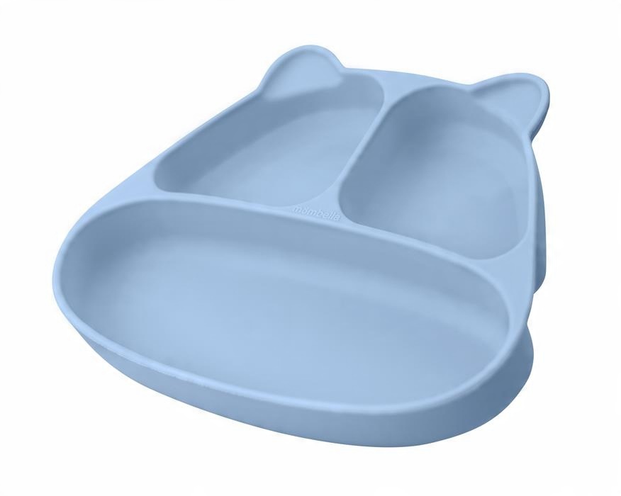 Talerzyk Z Przyssawka Mombella Dzielony Panda Niebieski