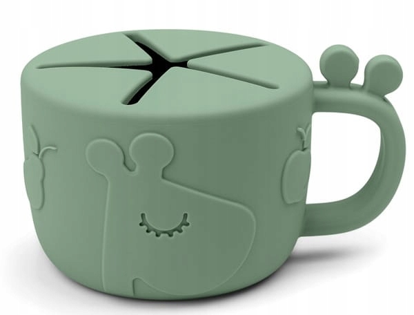 Pojemnik Plastikowy Kubek Dla Dzieci Na Przekąski Zielony 160 Ml Niewysypek