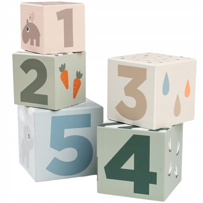 Klocki Konstrukcyjne Zwierzątka I Cyfry 5 Elementów