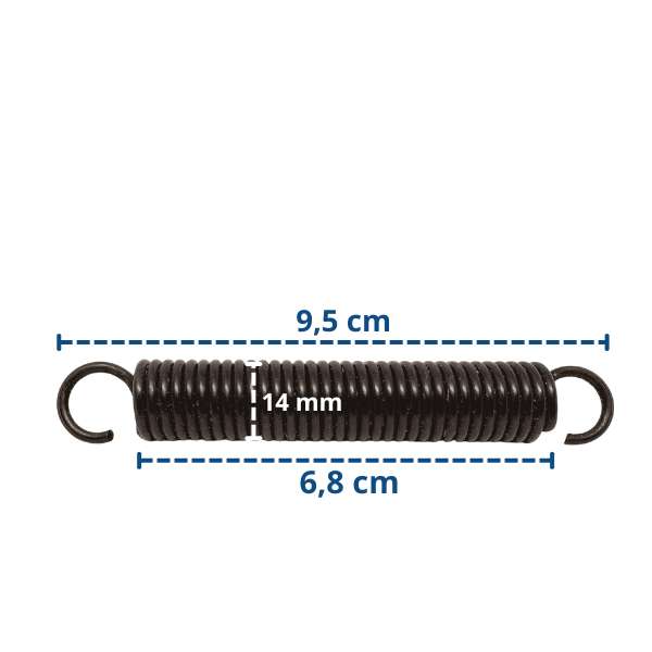 Sprężyna 9,5 cm – wymiary elementu