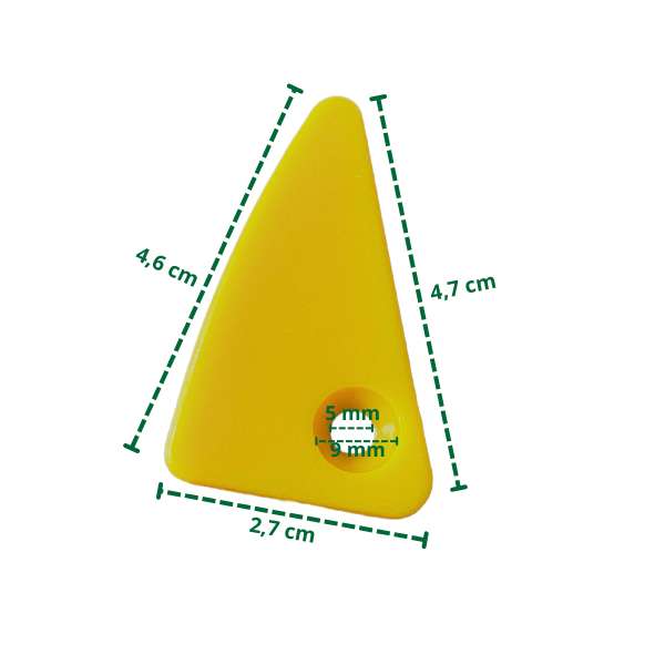 Plastikowa osłona na stopkę montażową Typ BC - wymiary: długość ok. 54 mm, szerokość ok. 20 mm, grubość ok. 8 mm