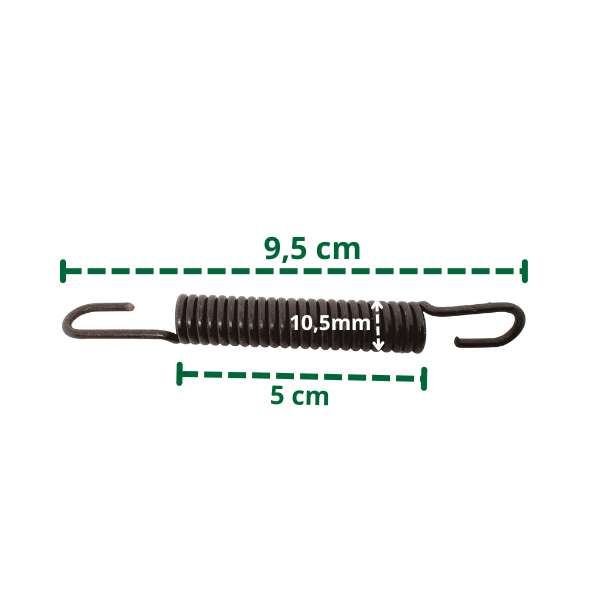 Sprężyna rozciągająca 9,5 cm / 5 cm / 10,5 mm