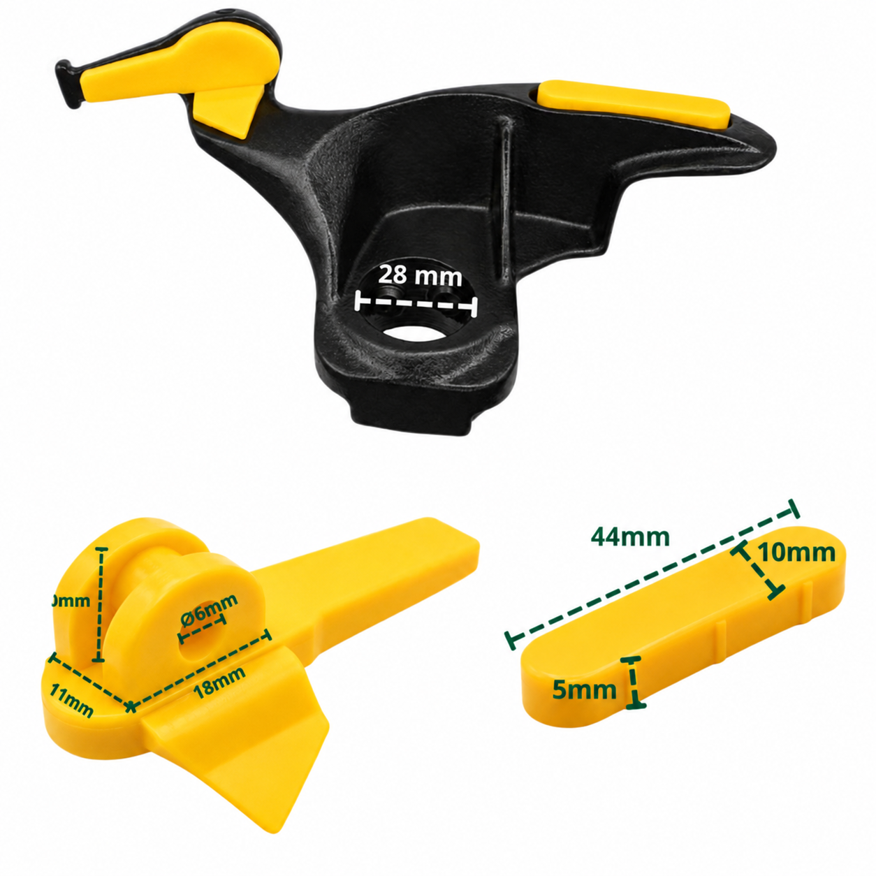 Black mounting head with protection set – M-STOP-0048