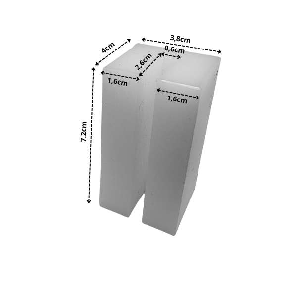 Ślizg podnośnika 7,2 x 4 x 3,8 cm – widok produktu z wymiarami