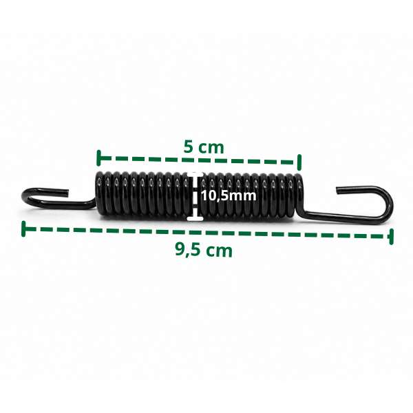 Sprężyna rozciągająca 9,5 cm / 5 cm / 10,5 mm