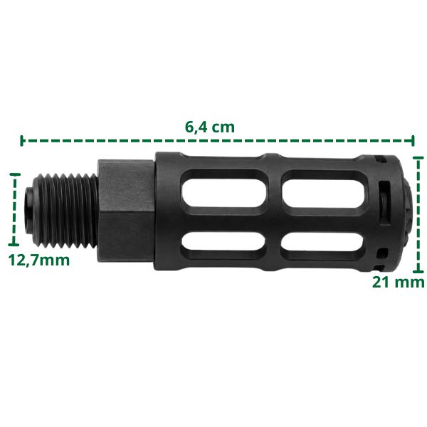 Tłumik plastikowy duży Gwint 12,7mm - zdjęcie produktu