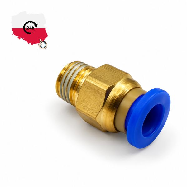 Łącznik przewód na wtyk 6mm / gwint 9,7mm