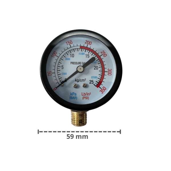 Manometr 0–25 bar, gwint 12,7 mm