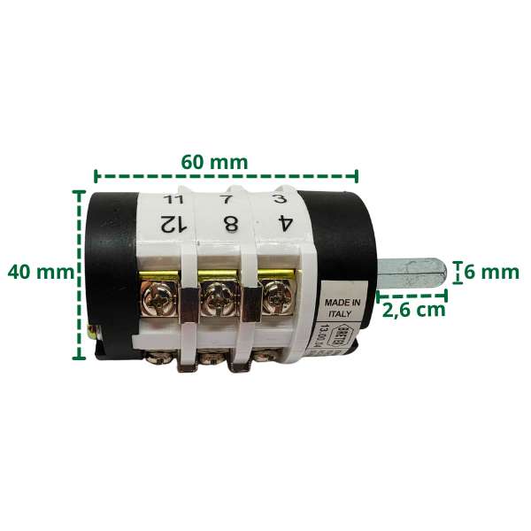 Mini obrotowy przełącznik EN60947-3 (20A)