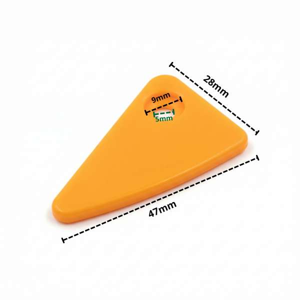 Plastikowa osłona na stopkę montażową Typ BC - wymiary: długość ok. 54 mm, szerokość ok. 20 mm, grubość ok. 8 mm