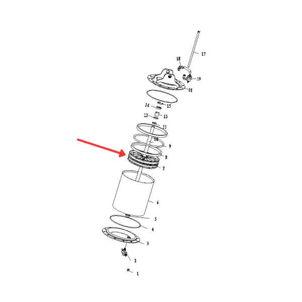 Tłok siłownika zbijaka montażownicy 200mm / 16mm - zdjęcie 3