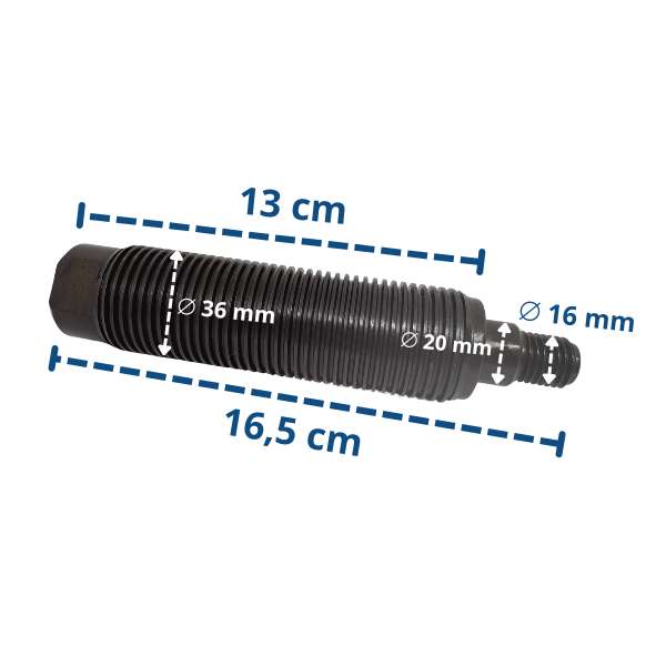 Wał wyważarki 36mm/13cm