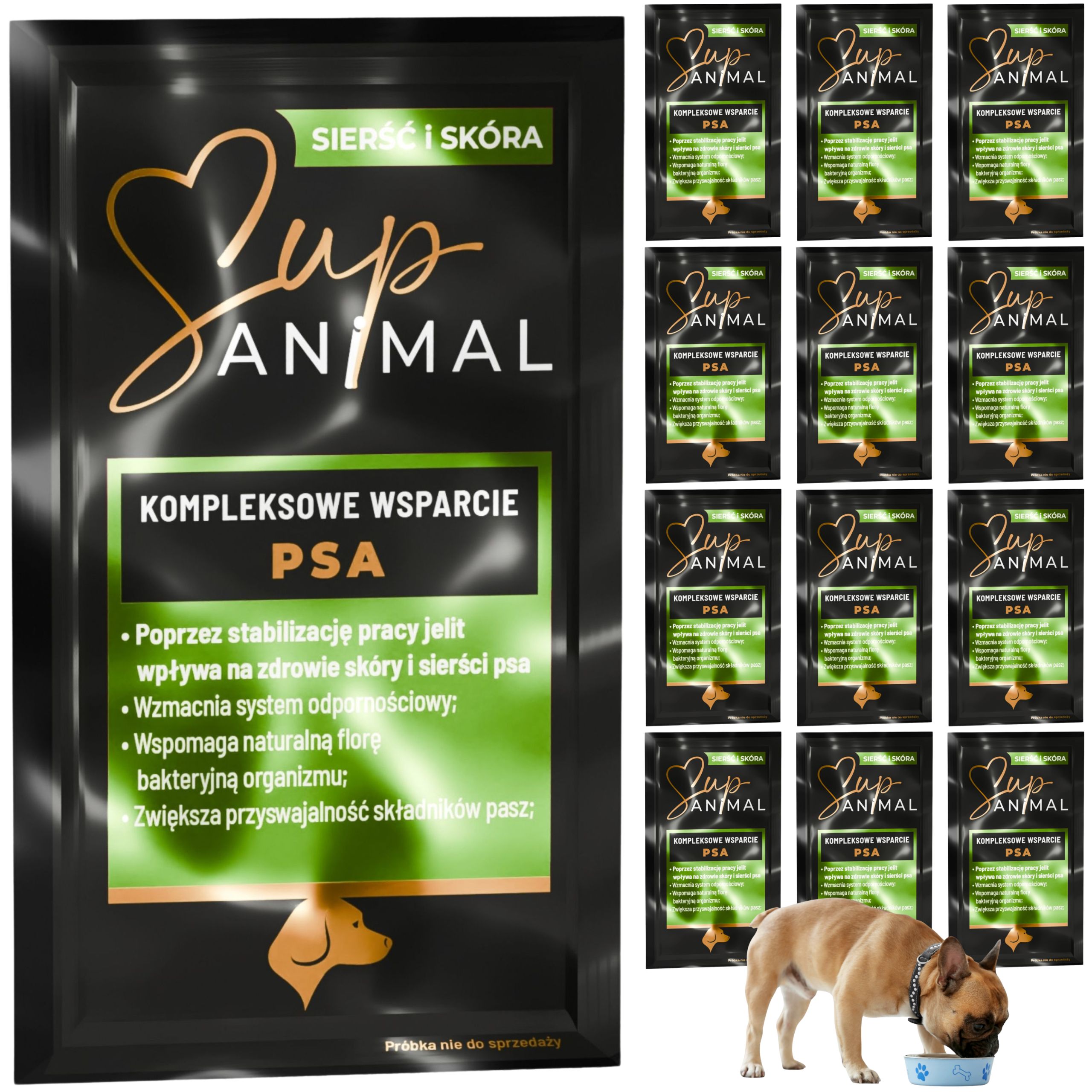 POSTBIOTYK DLA PSA MAŚLAN SupANIMAL ZDROWA SKÓRA SIERŚĆ DODATEK DO KARM