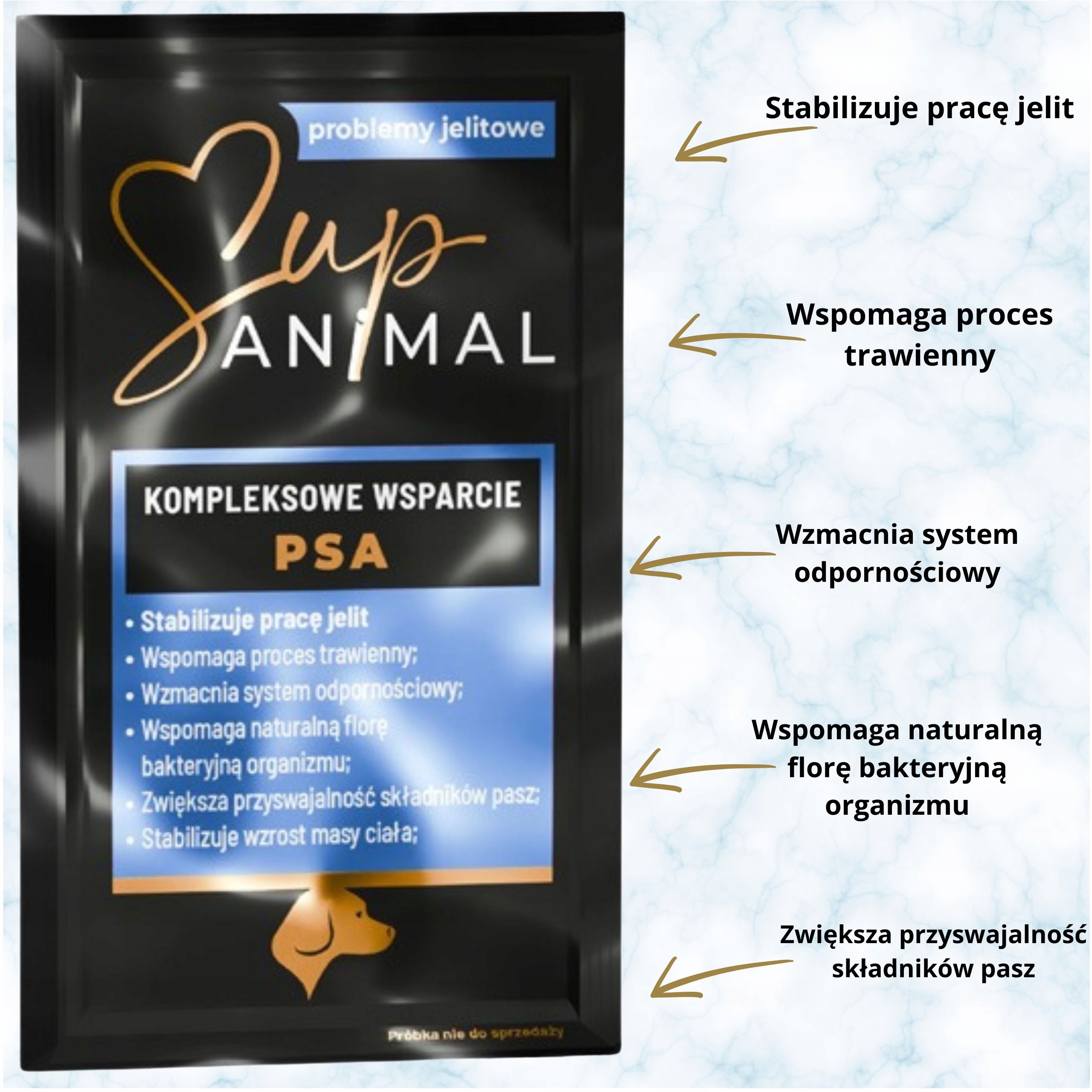 POSTBIOTYK DLA PSA MAŚLAN SupANIMAL ZDROWA SKÓRA SIERŚĆ JELITA DODATEK KARM