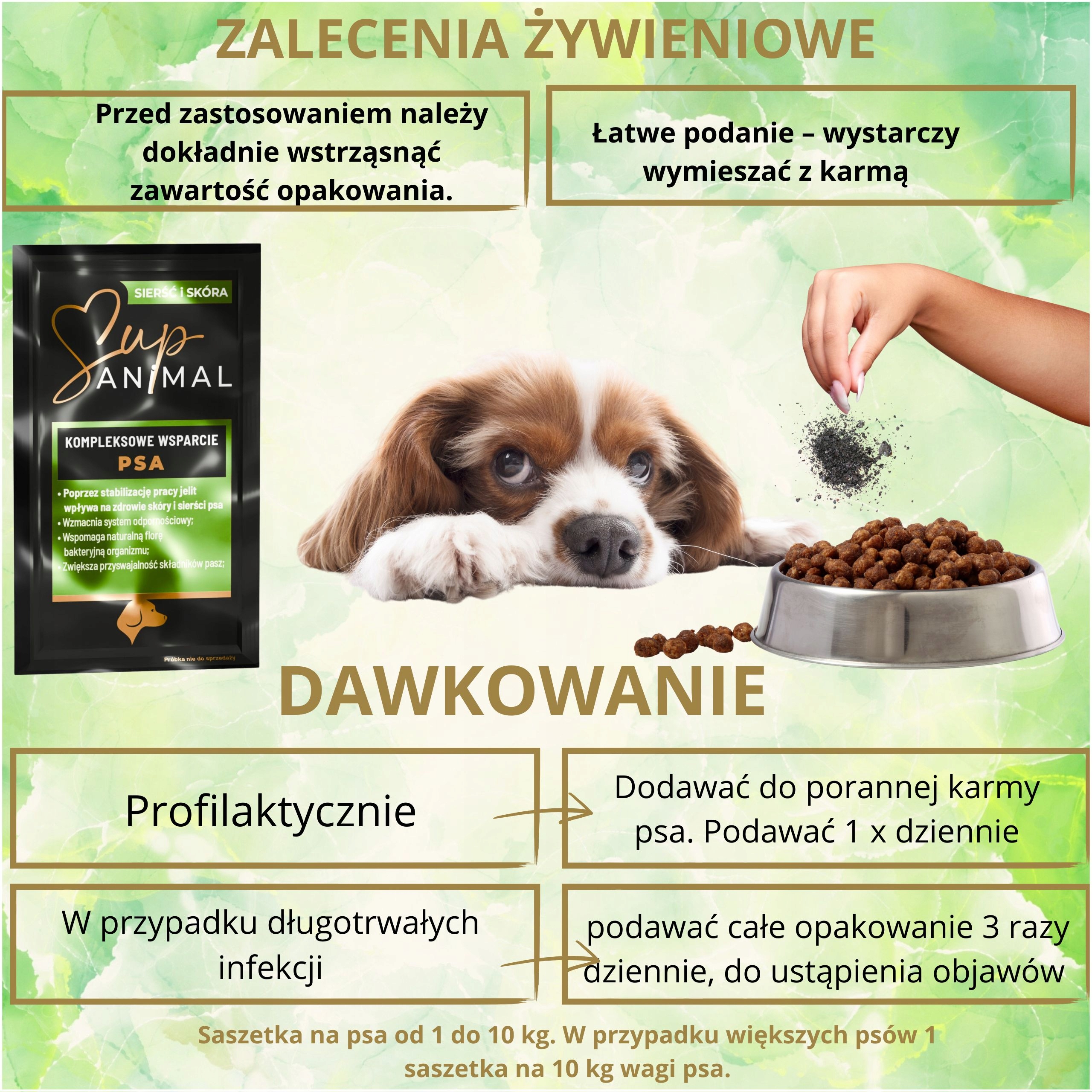 POSTBIOTYK DLA PSA MAŚLAN SupANIMAL ZDROWA SKÓRA SIERŚĆ DODATEK DO KARM