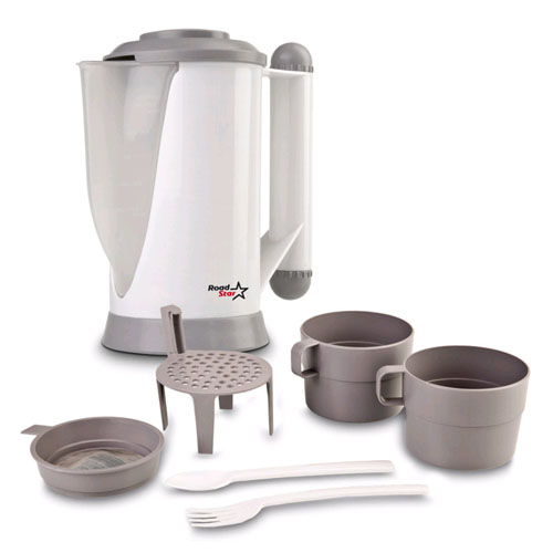 Czajnik samochodowy do gniazdka zapalniczki 12 V akcesoria w zestawie