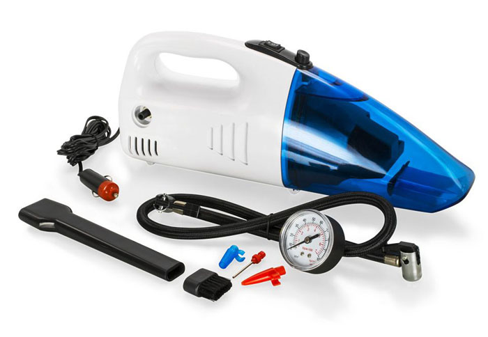 Odkurzacz samochodowy 3w1 kompresor manometr