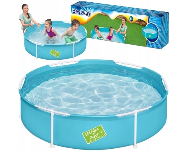 Basen 152x38 okrągły First Frame z konstrukcją dla dzieci #56283 Bestway