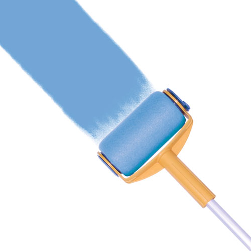 Wałek malarski niekapiący ze składaną rączką i pojemnikiem na farbę