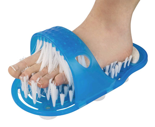 Szczotka do pedicure z pumeksem do mycia i masażu stóp pod prysznic