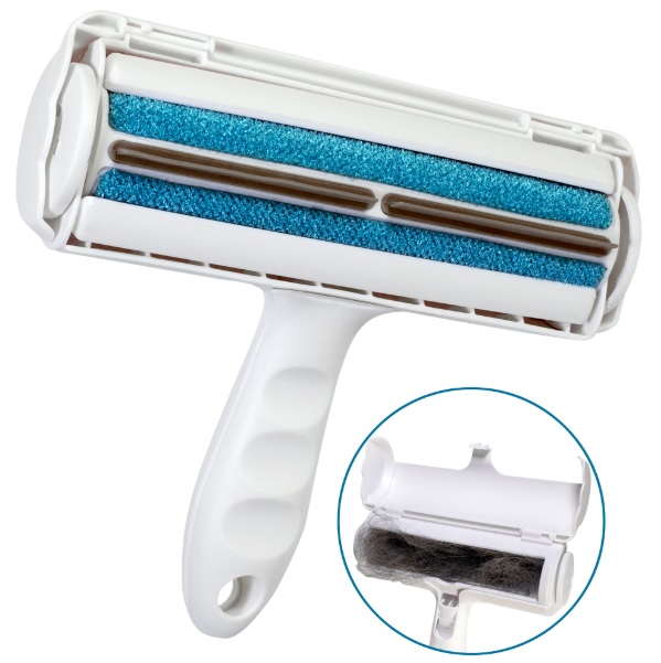 Szczotka do usuwania sierści włosów z pojemnikiem z dywanów ubrań mebli