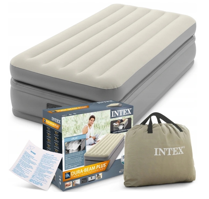 Materac dmuchany Air Bed Prime Comfort Twin 99x191x51 cm Intex 64162