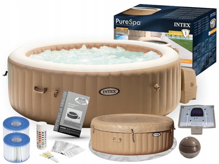 Basen jacuzzi hydromasaż 196 x 71 Pure Spa z ogrzewaniem #28426 Intex