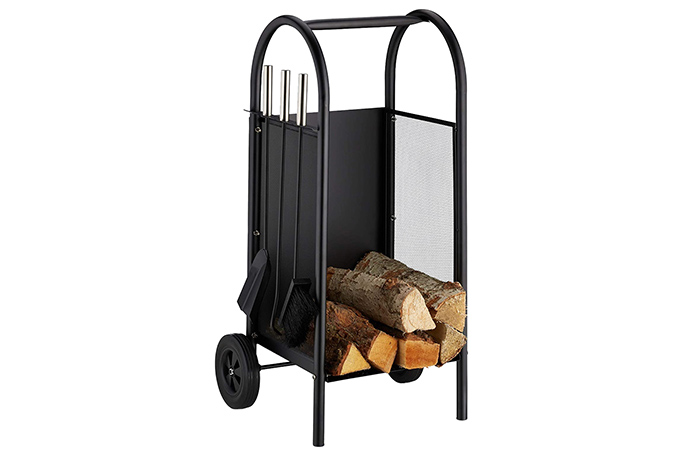 Stojak na drewno opałowe z akcesoriami 43 x 38,5 x 81,5 cm