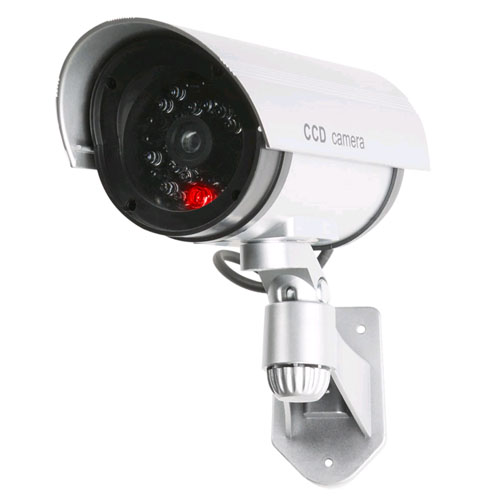 Atrapa kamery zewnętrznej migające światło LED naklejka Security System