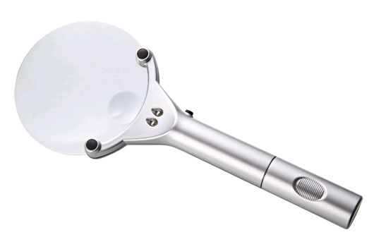 Lupa z oświetleniem LED szkło powiększające 2/6 x