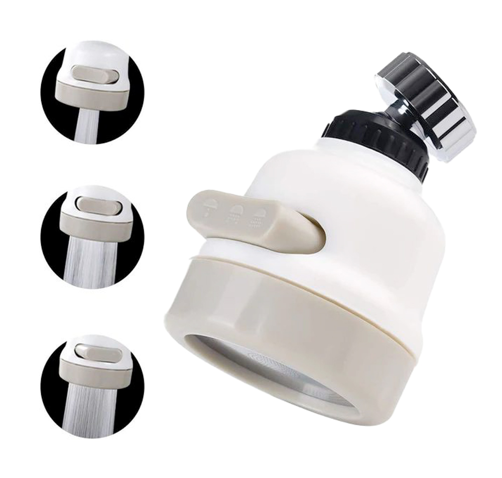 Adapter kranu oszczędzający wodę obrotowa głowica 3 rodzaje strumienia wody