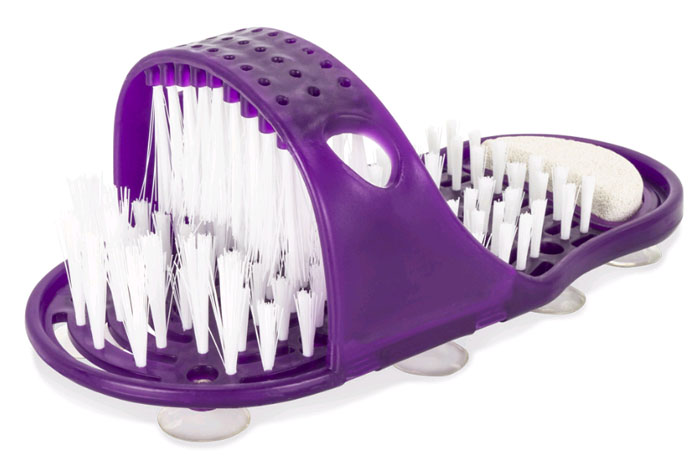 Szczotka do pedicure z pumeksem do mycia i masażu stóp pod prysznic