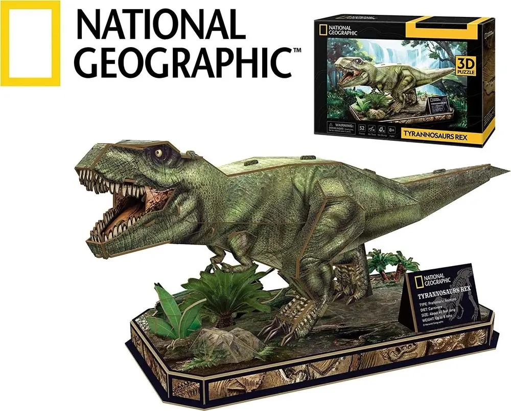CUBIC FUN PUZZLE 3D NATIONAL GEOGRAPHIC T-REX - 52 ELEMENTY DS1051H