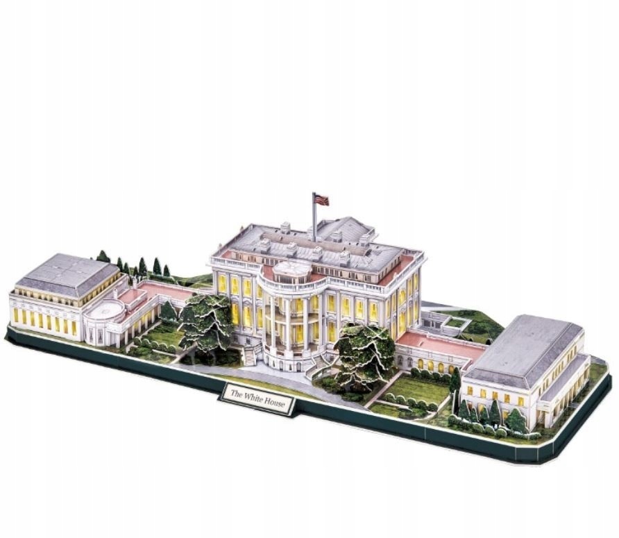 CUBIC FUN PUZZLE 3D LED BIAŁY DOM THE WHITE HOUSE 151 ELEMENTY - L529h